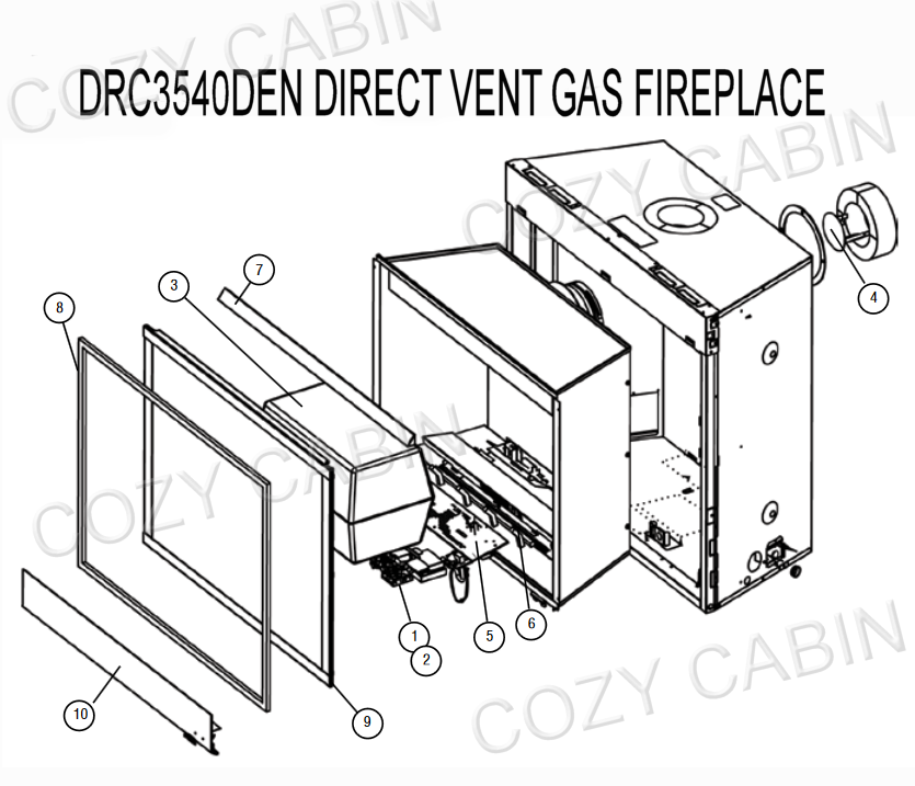 DIRECT VENT GAS FIREPLACE (DRC3540DEN) #DRC3540DEN